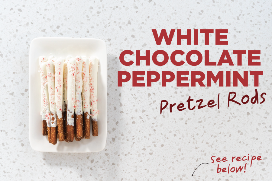 White Chocolate Peppermint Pretzel Rods Recipe