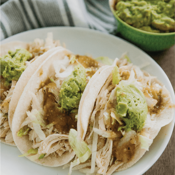 Salsa Verde Chicken Tacos (Meal Prep)