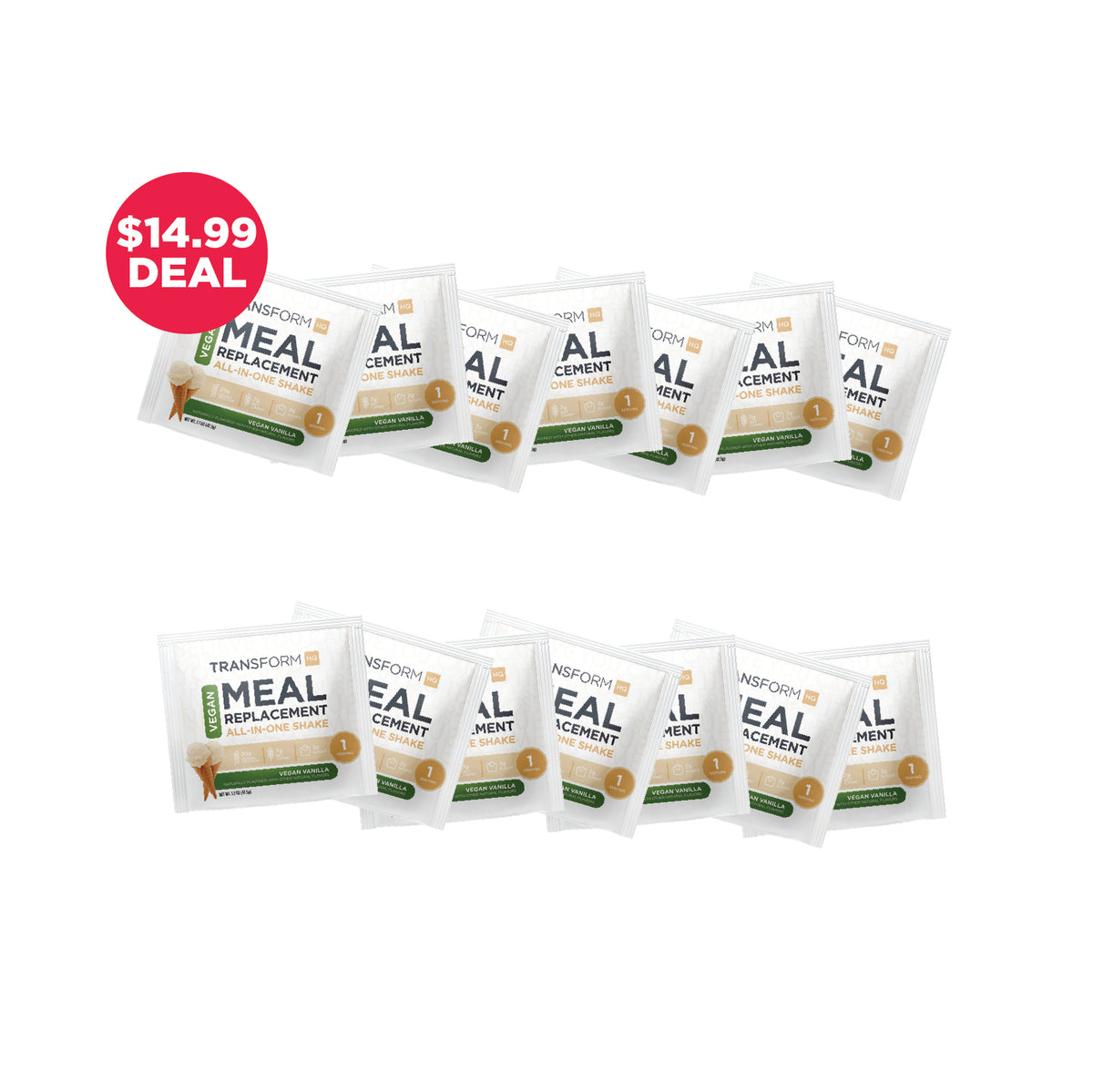 14 Vegan Vanilla Shake Packs