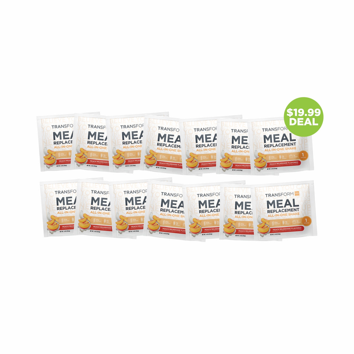 14 Peach Milkshake Shake Packs