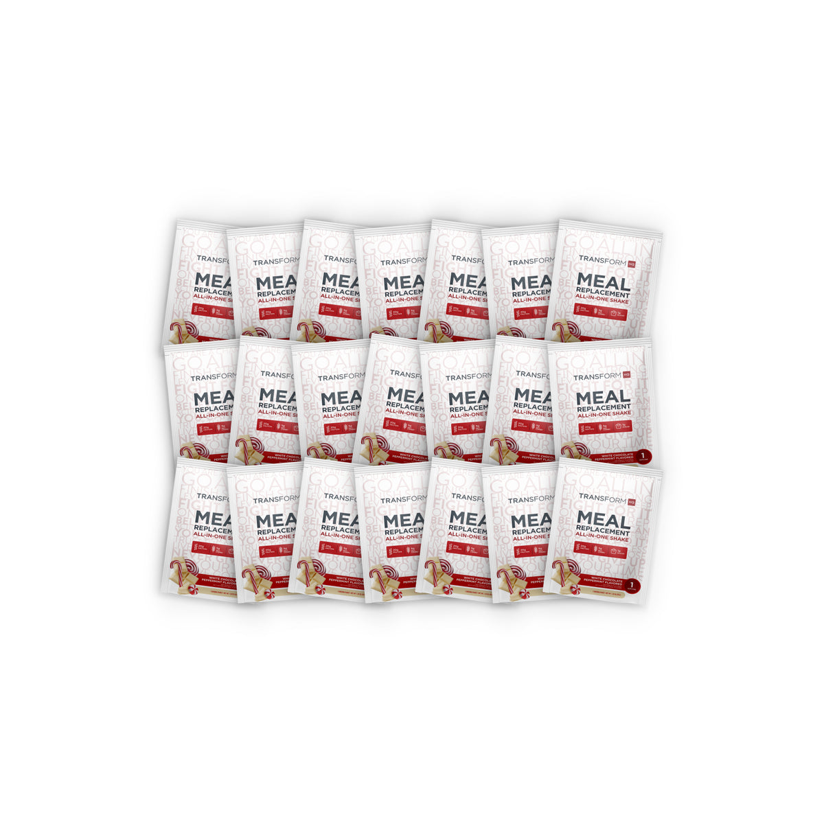 21 White Chocolate Peppermint Shake Packs