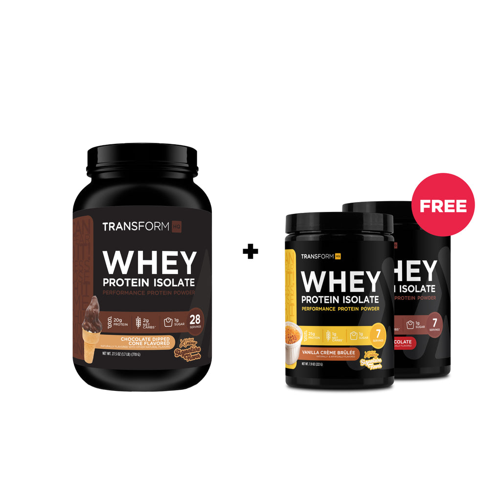 Buy 28-Serving Whey Protein Isolate, Get 2 7-Serving Whey Protein Isolate Tubs Free