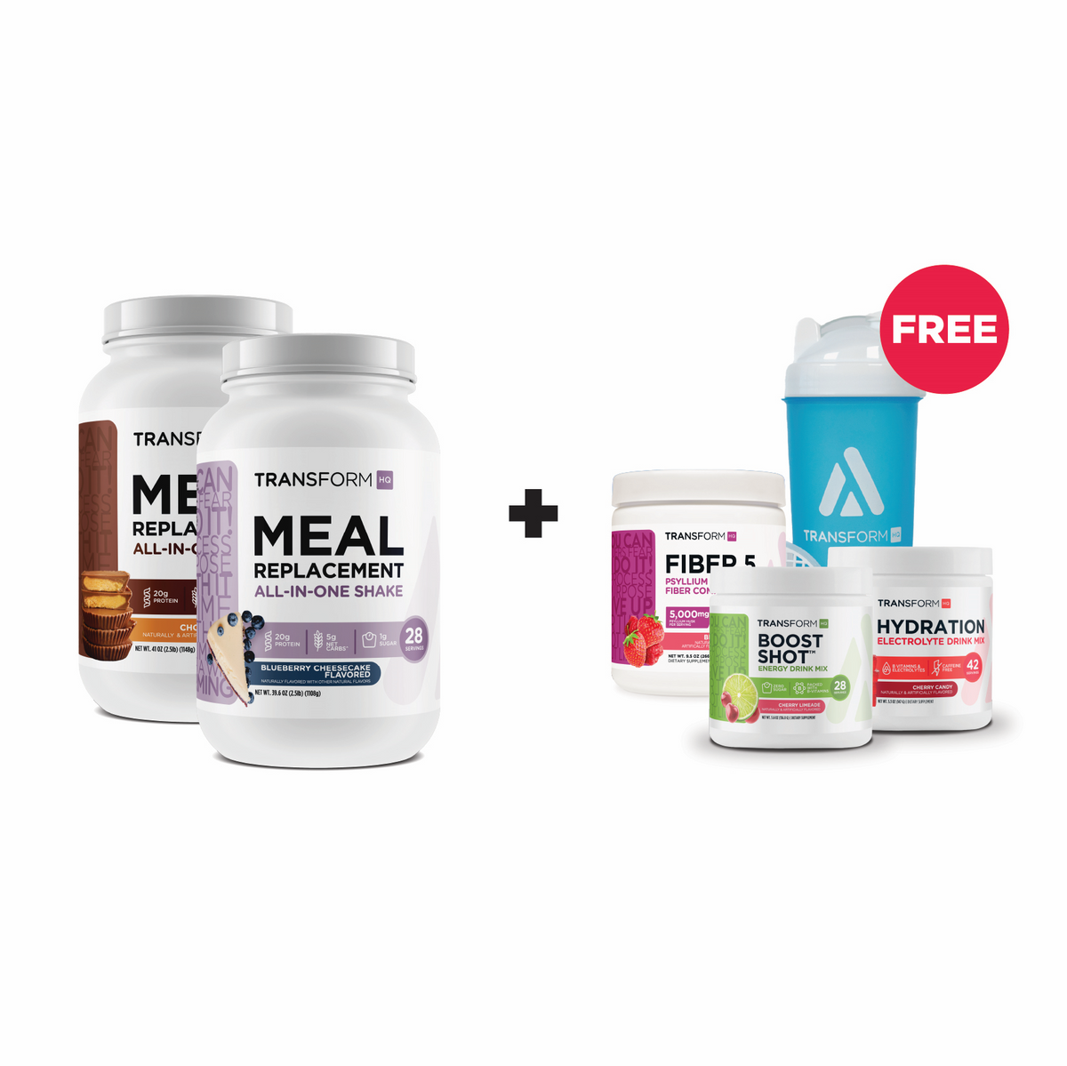 Buy 2 Shakes, Get Hydration, Boost Shot, Fiber 5 + Shaker Free