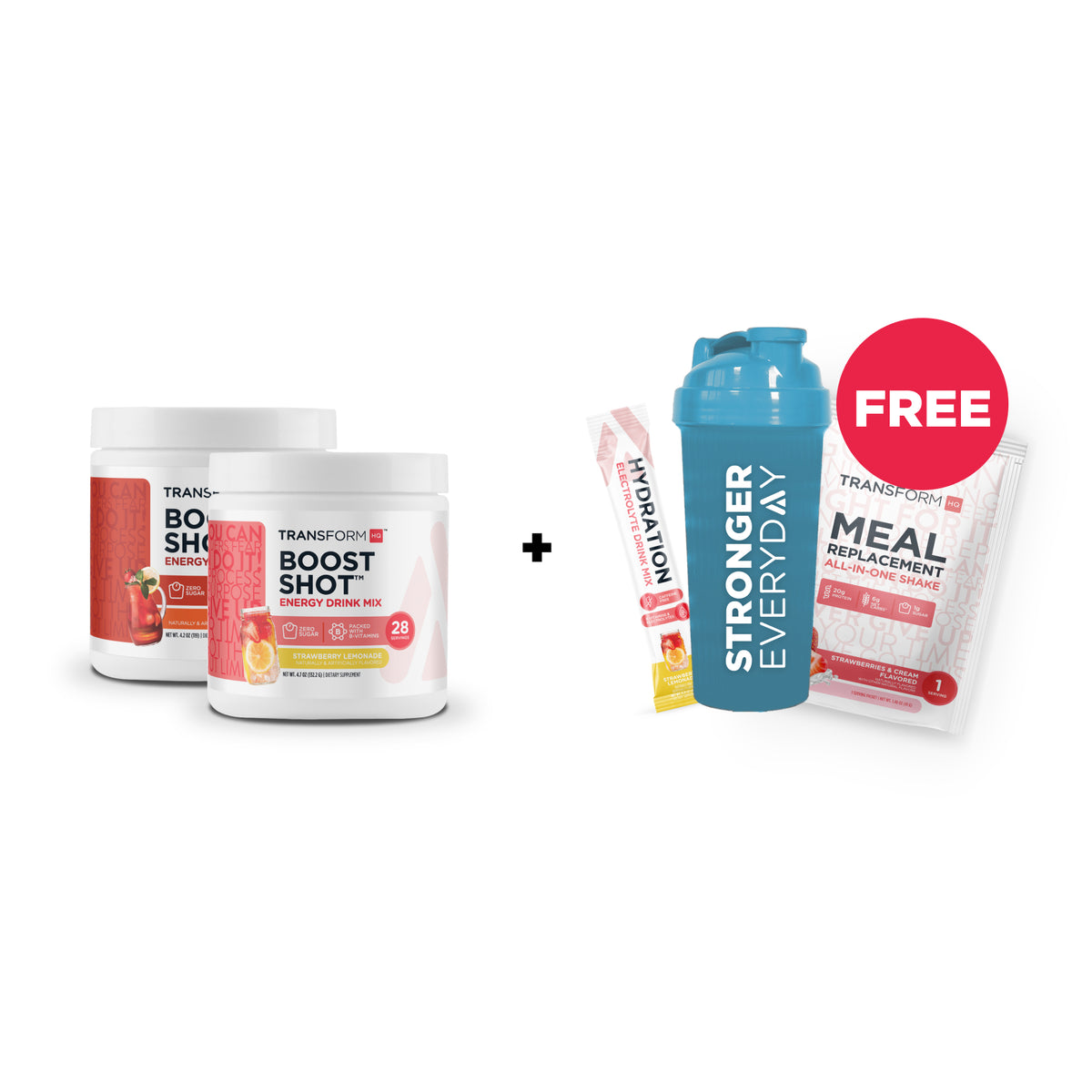 50% Off 2 Boost Shots + Free Shake Pack, Hydration Stick Pack, & Shaker