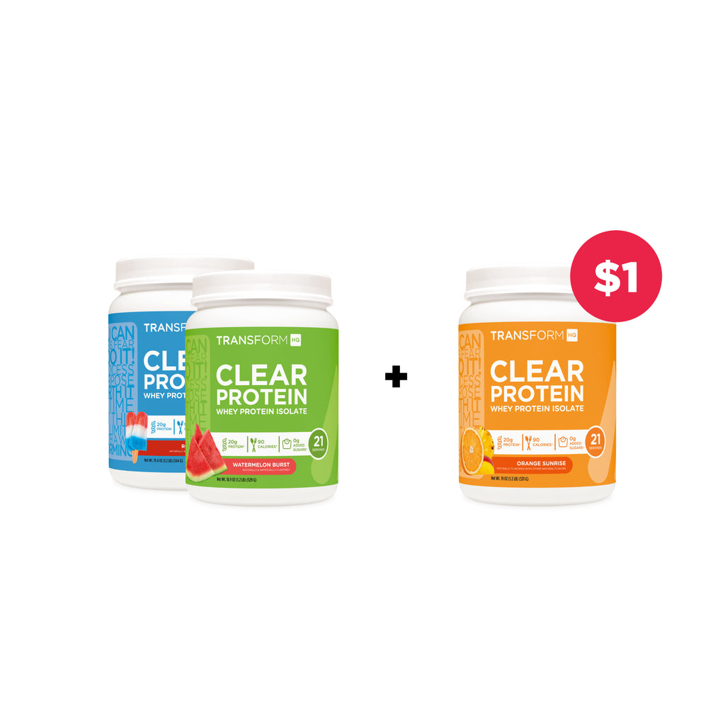 Buy 2 Clear Protein, Get 1 for $1