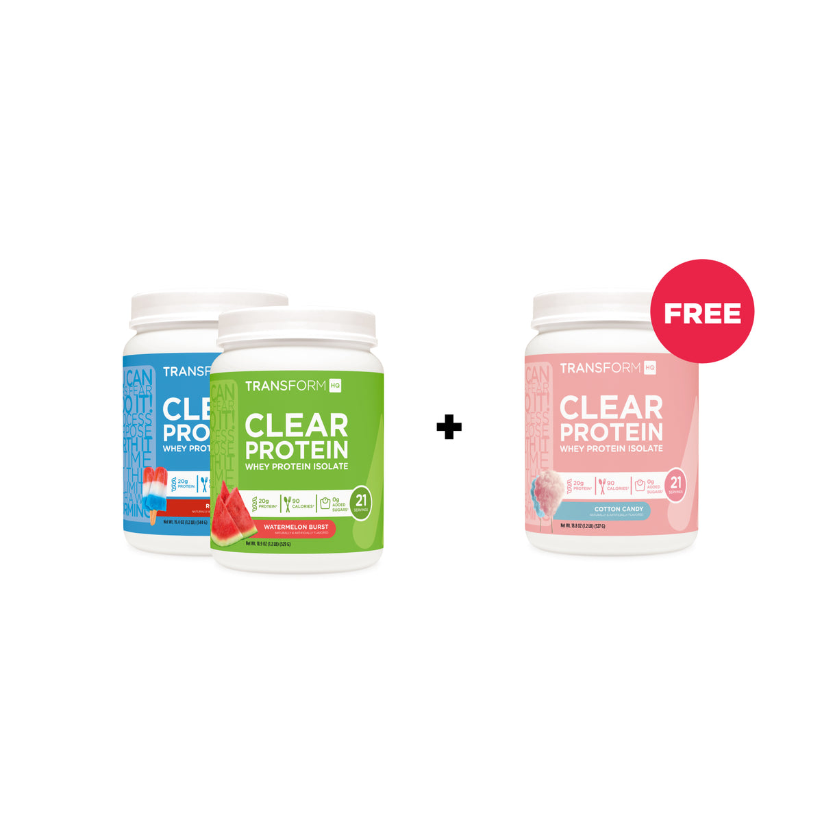 Buy 2 Clear Protein, Get 1 Free