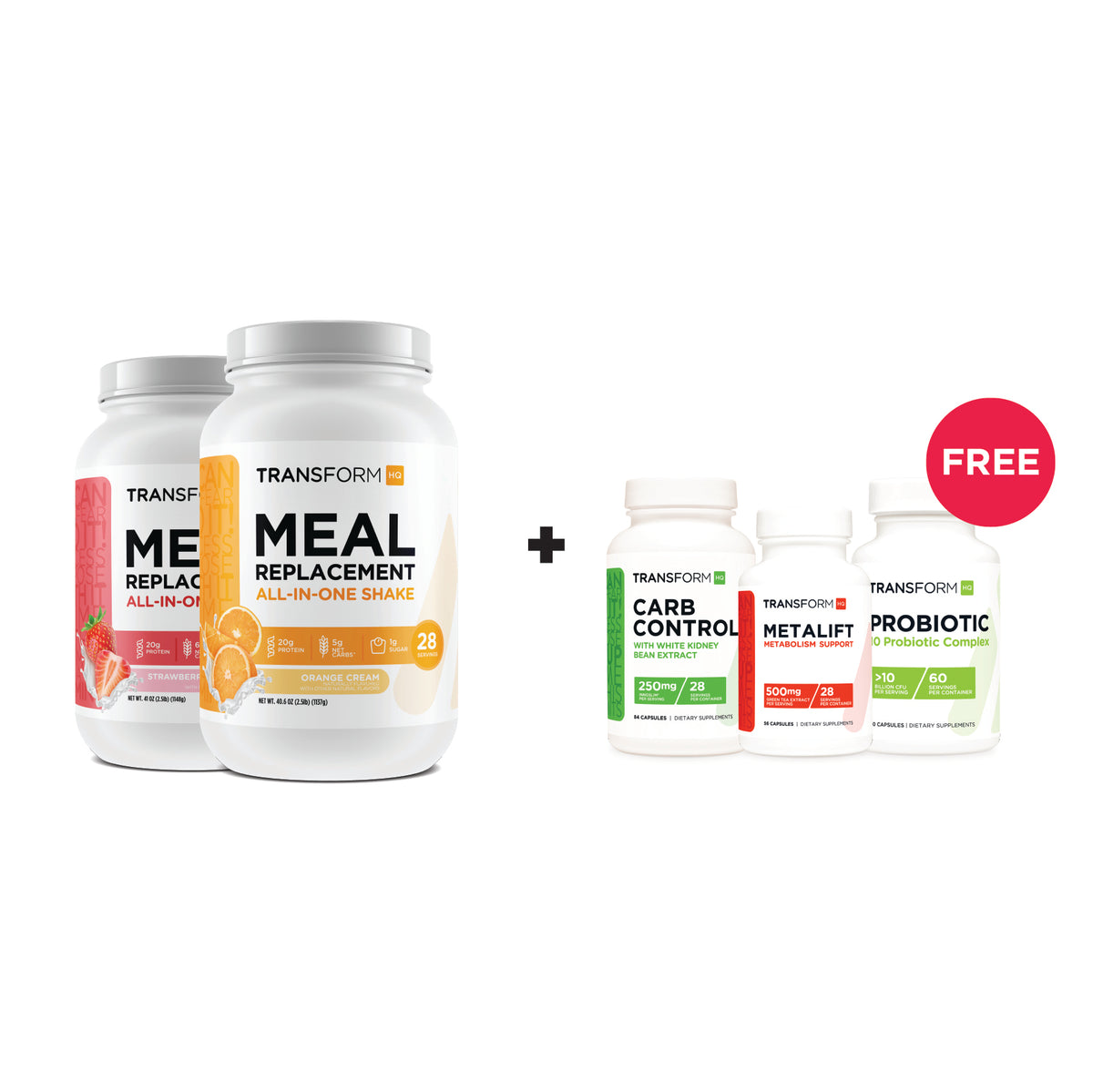 Buy 2 Shakes, Get 3 Pill Supplements Free