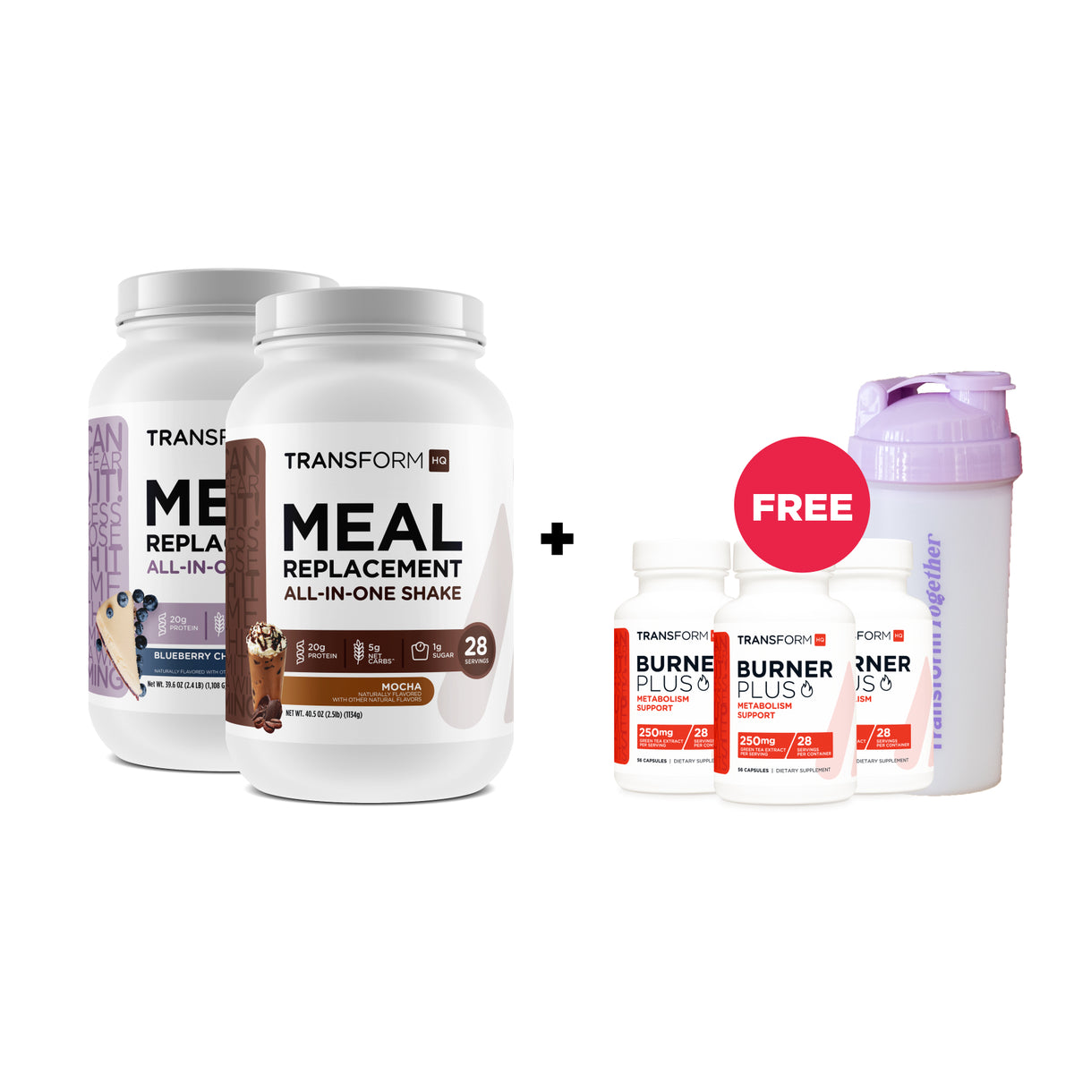 Buy 2 Shakes, Get 3 Burner Plus + Purple Shaker Free