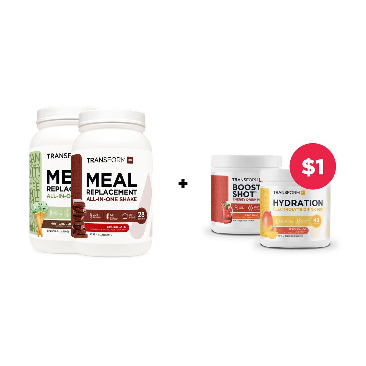 Buy 2 Shakes, Get Boost Shot + Hydration for $1