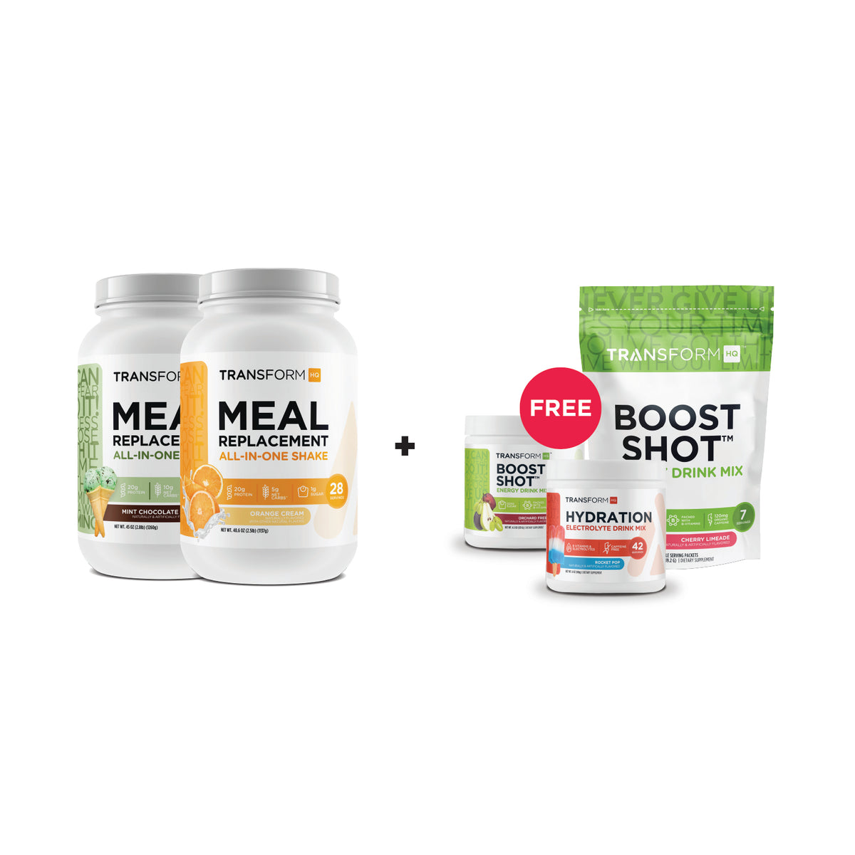 Buy 2 Shakes, Get Boost Shot, Hydration, & 7-Serving Boost Shot Free