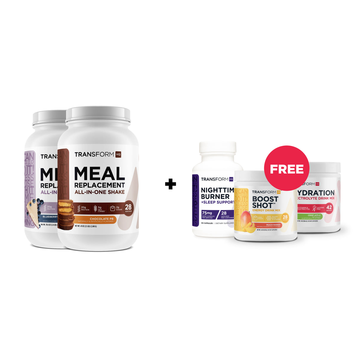 Buy 2 Shakes, Get Nighttime Burner, Boost Shot, and Hydration Free