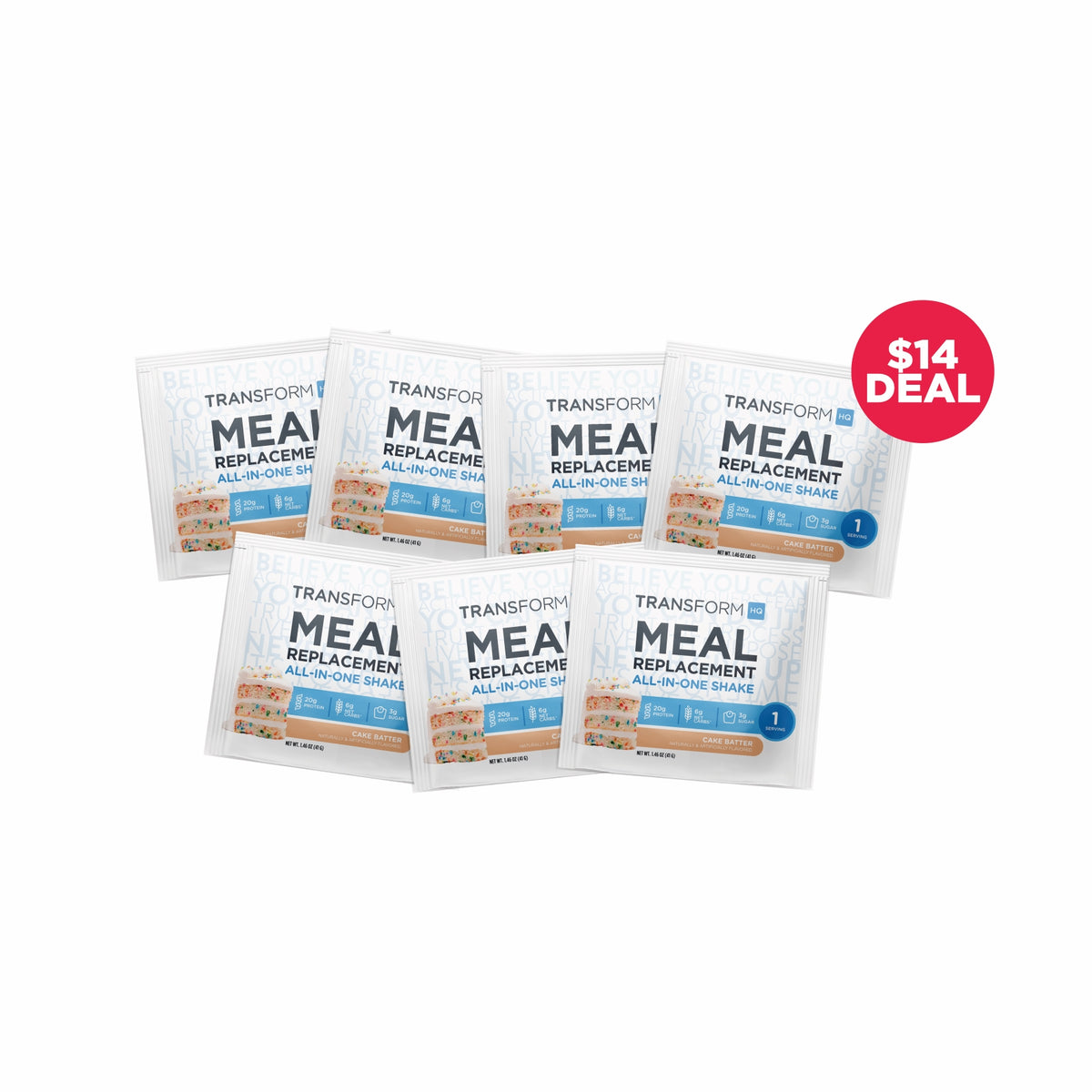 7 Cake Batter Shake Packs