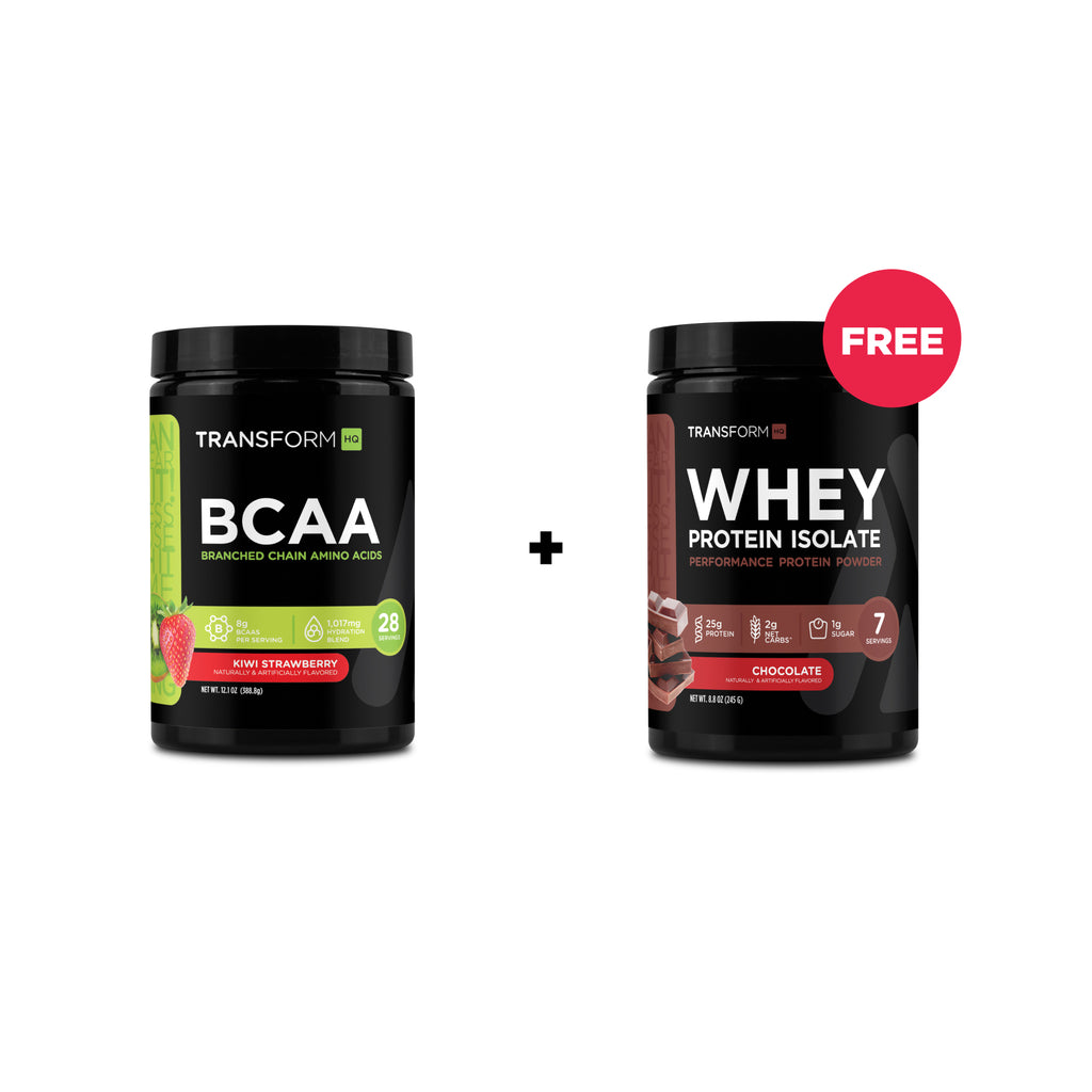 Buy BCAAs, Get 7-Serving Whey Protein Isolate Free