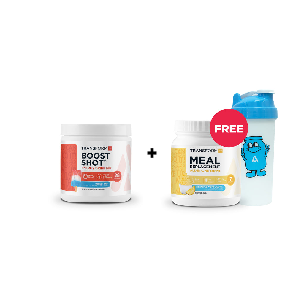 Buy Boost Shot, Get 7-Serving Shake + Blue Mascot Shaker Free