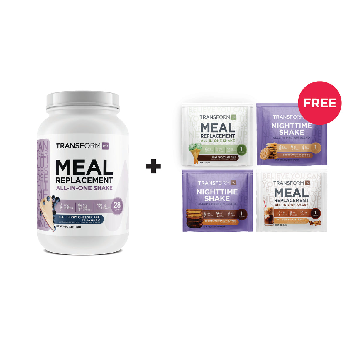 20% Off Meal Replacement Shake + 4 Single-Serving Shake Packs Free