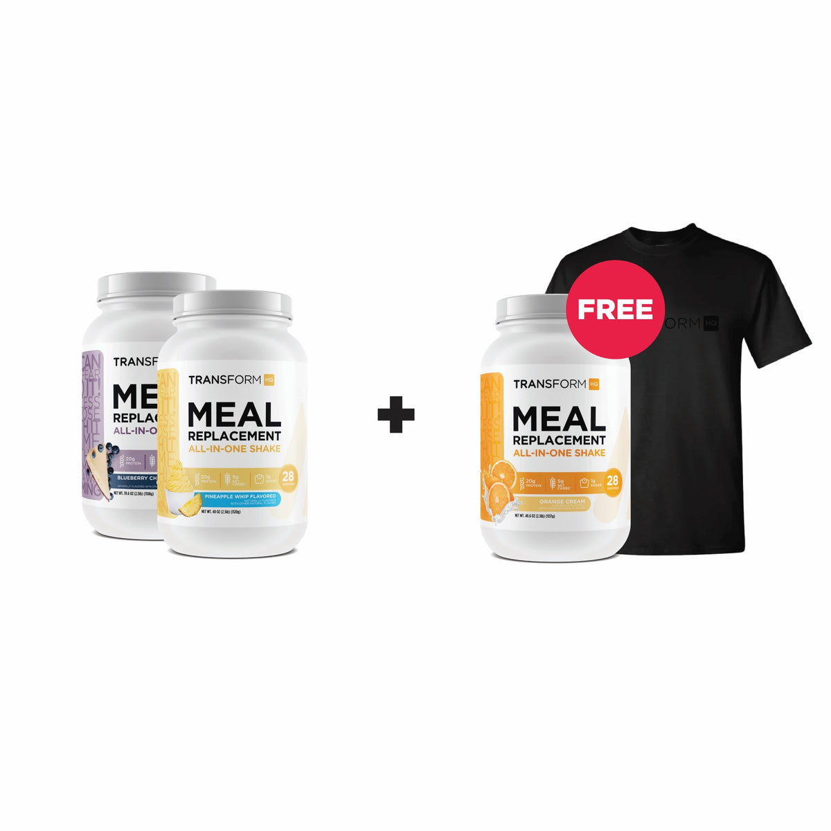 Buy 2 Shakes, Get 1 Shake + TransformHQ T-Shirt Free