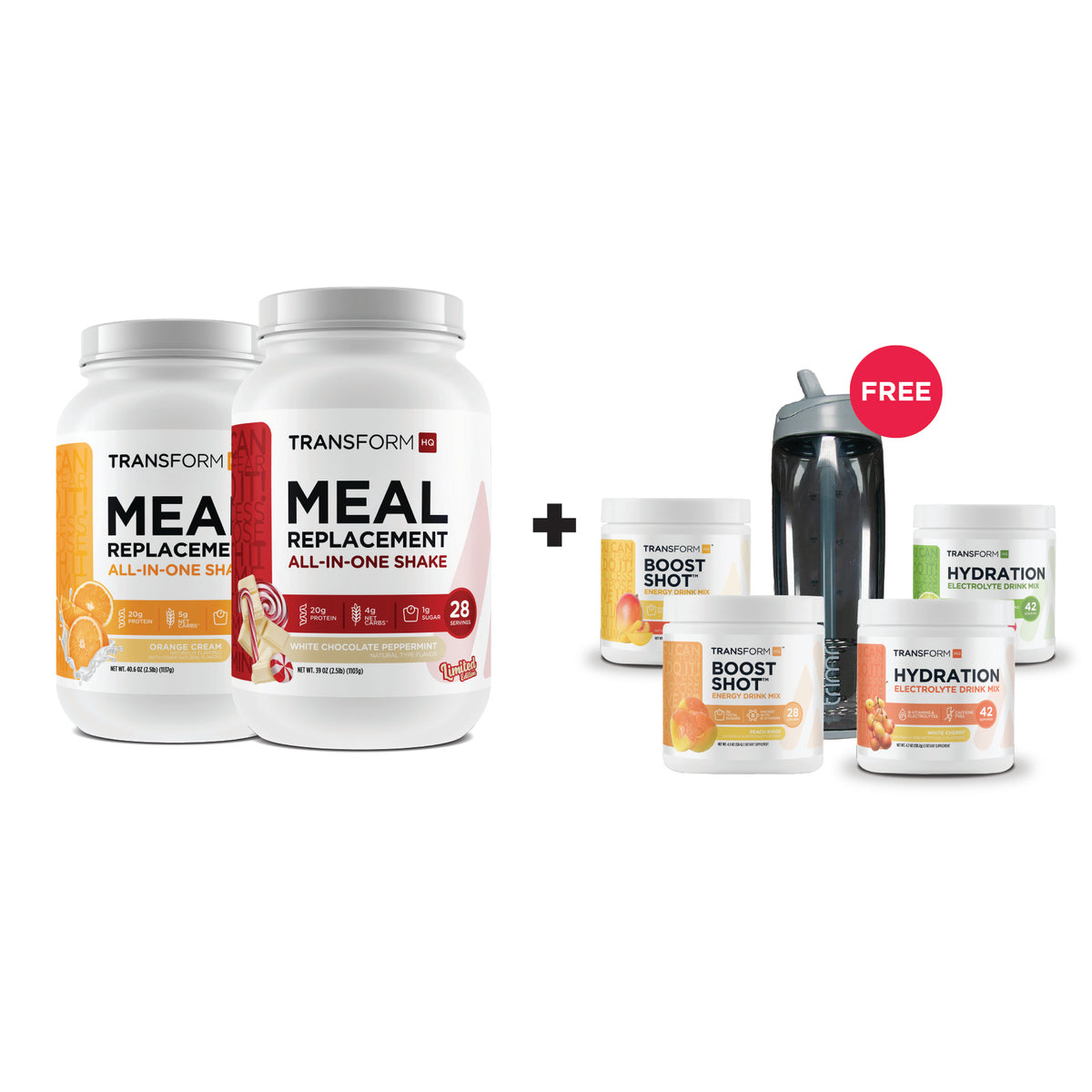 Buy 2 Shakes, Get 2 Boost Shot, 2 Hydration + Black Friday Shaker Free