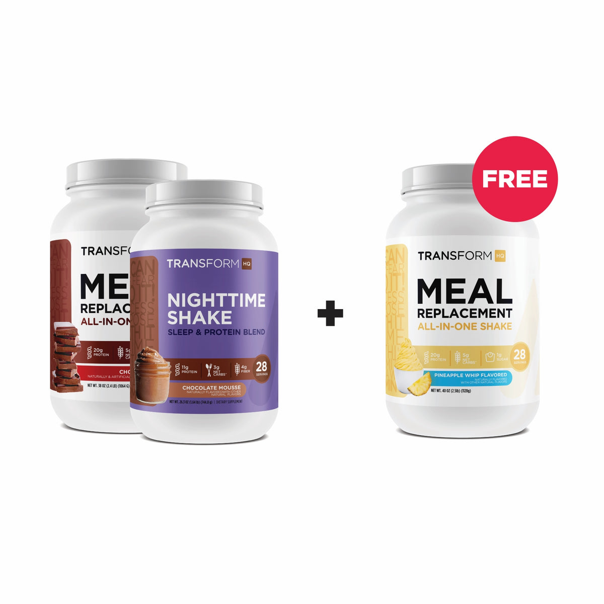 Buy 2 Meal Replacement/Nighttime Shakes, Get 1 Free