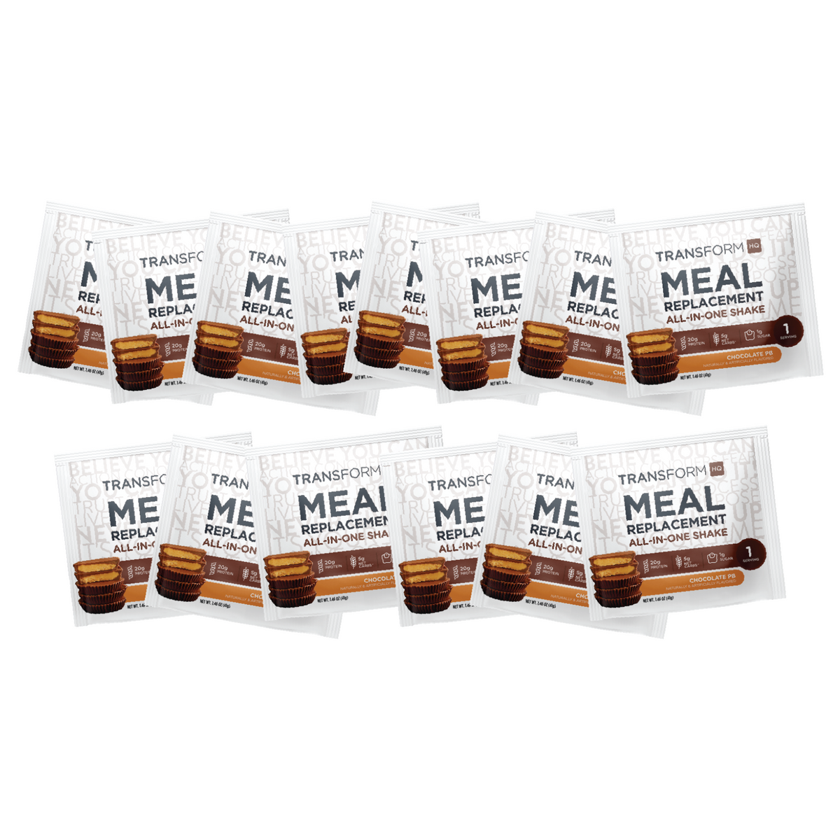 14 Chocolate Peanut Butter Shake Packs