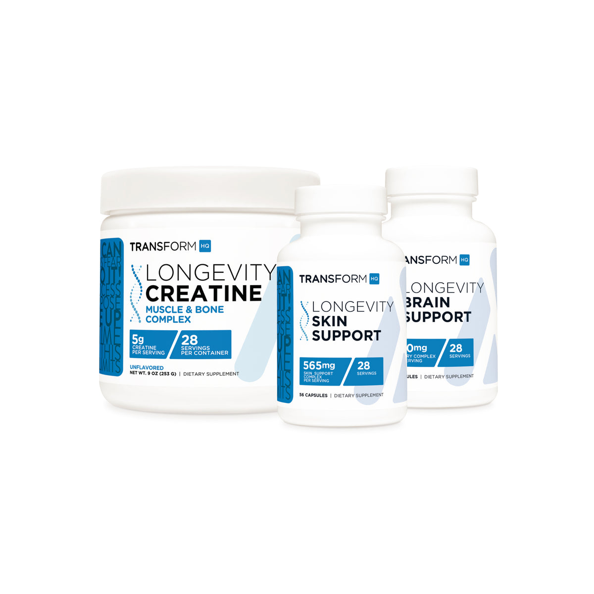 50% Off Complete Longevity Bundle (Brain Support, Skin Support, & Longevity Creatine)