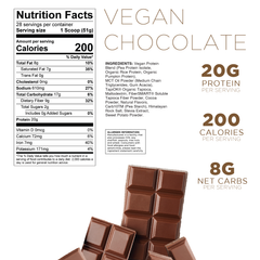 14 Vegan Chocolate Shake Packs