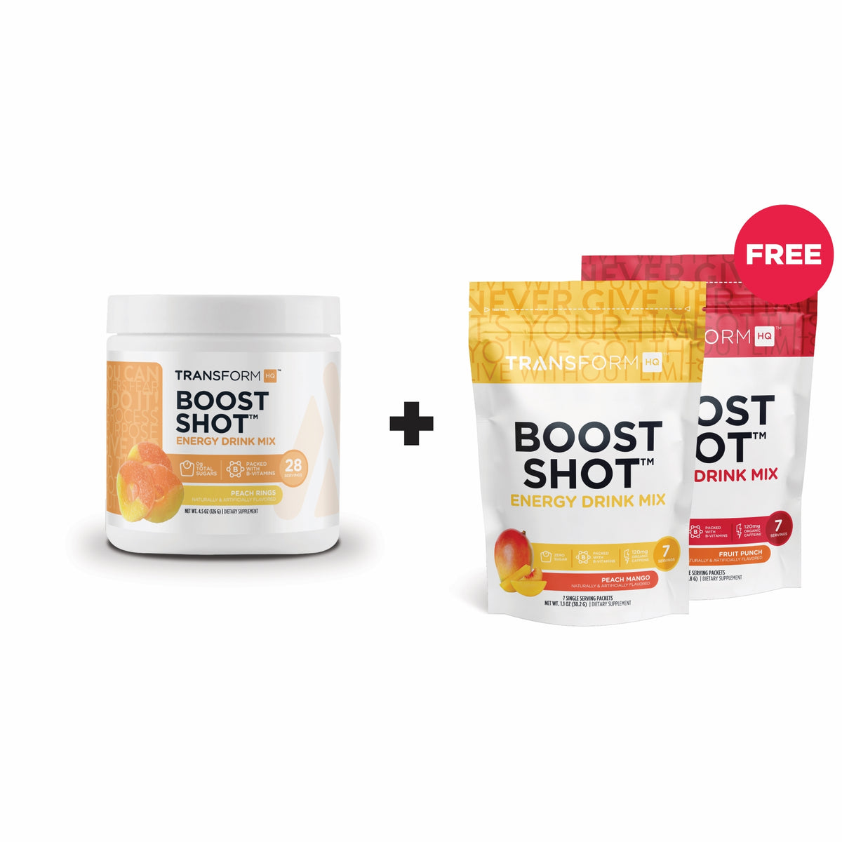 30% Off Peach Rings Boost Shot + 2 Free 7-Serving Boost Shot Bags