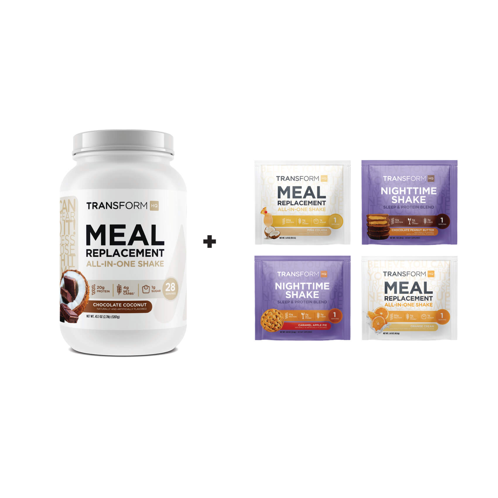 Meal Replacement Shake + 4 Single-Serving Shake Packs ($30 Off ...