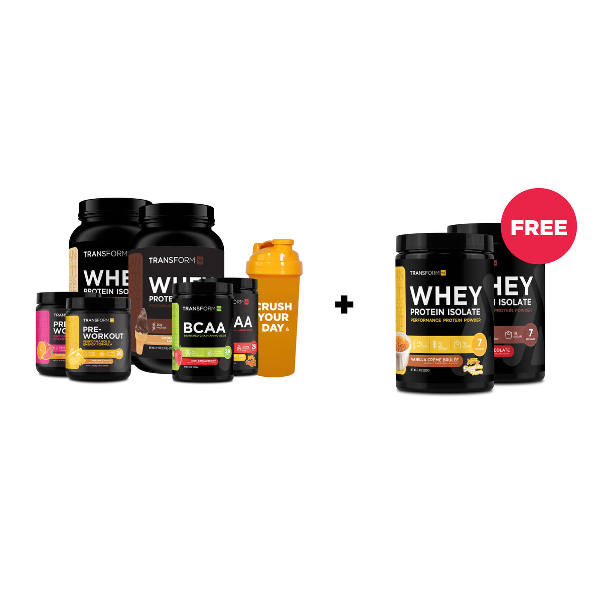 8-Week Workout Stack + Two Free 7-Serving Whey Protein Tubs